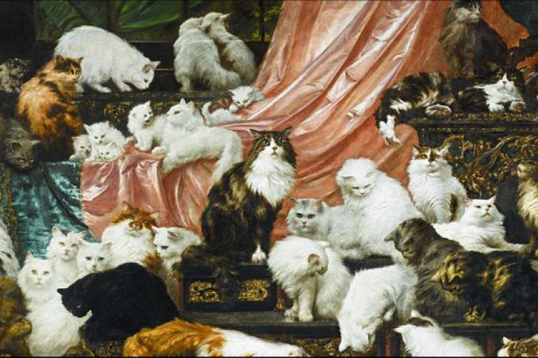 Самая огромная картина с кошками будет продана за 300 000 долларов